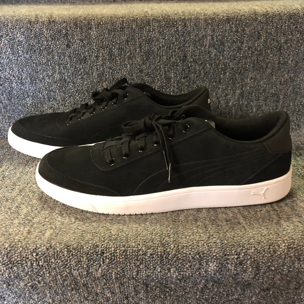 PUMA Men's Court Breaker SD Sneaker- Black- NEW ib BOX FAST SHIPPING!!!